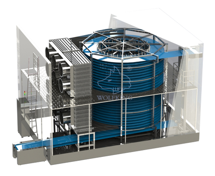 Congelador espiral de congelación rápida de grado alimenticio industrial