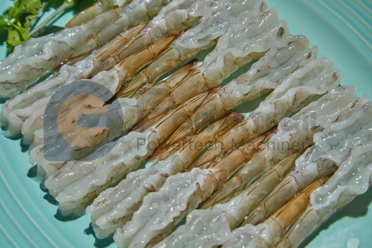 Máquina de pelado y desvenado de camarones para restaurante Vanamei de alta capacidad