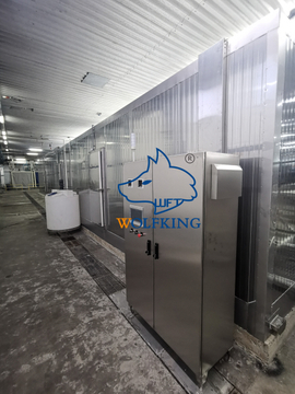 Congelador de ducha de salmuera de congelación rápida de grado alimenticio industrial