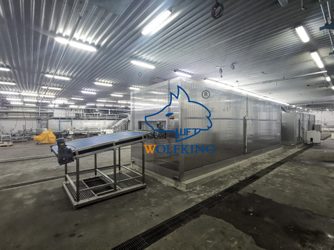 Congelador de ducha de salmuera de alta capacidad y buena calidad alimentaria