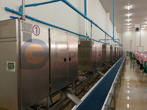 Máquina peladora y desvenadora de camarones de alta eficiencia y alta rentabilidad