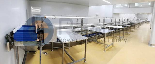 Línea de procesamiento de salmón estable multifuncional