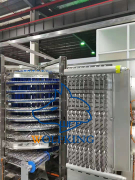 Congelador en espiral de alta capacidad y fácil de procesar