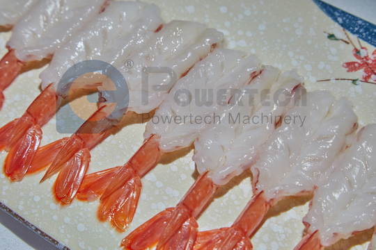 Máquina de pelado y desvenado de camarones de restaurante de camarones rojos de Argentina de alta capacidad